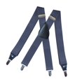 thumbnail image 2 of Men's Suspenders Elastic Straps Solid Heavy Duty 4 Clips Adjustable Unisex Denim, 2 of 7