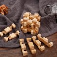 thumbnail image 3 of MasteelfCA 4pcs Bamboo Kongming Lock Toy Creative Toy Brain Teasers Toy Educational Toys, 3 of 8