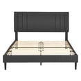 thumbnail image 4 of DeCoro Chicago Modern Tufted Upholstered Platform King Size Bed Frame, Dark Grey, 4 of 11