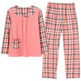 thumbnail image 1 of REDHOTYPE Mode Fantaisie Floral Pyjama Femmes Printemps Automne Maman Manches Longues Coton Col Rond Femmes Automne Grande Taille Homewear Costume, 1 of 2