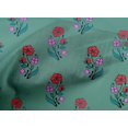 thumbnail image 4 of oneOone Cotton Poplin Fabric Leaves & Floral Block Printed Craft Fabric BTY 56 Inch Wide, 4 of 4