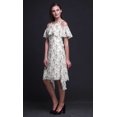 thumbnail image 4 of Bimba Robe à Volants Imprimée Oiseau Blanc pour Femmes Épaules Dénudées - TTTG, 4 of 6