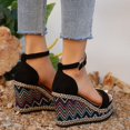 thumbnail image 4 of Sandales à Talon Compensé pour Femmes Chaussures Mode Été, 4 of 5