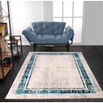 thumbnail image 1 of LaDole Rugs Blue Grey Bordered Modern Contemporary Minimalistic Area Rug For Living Room Bedroom, 1 of 5