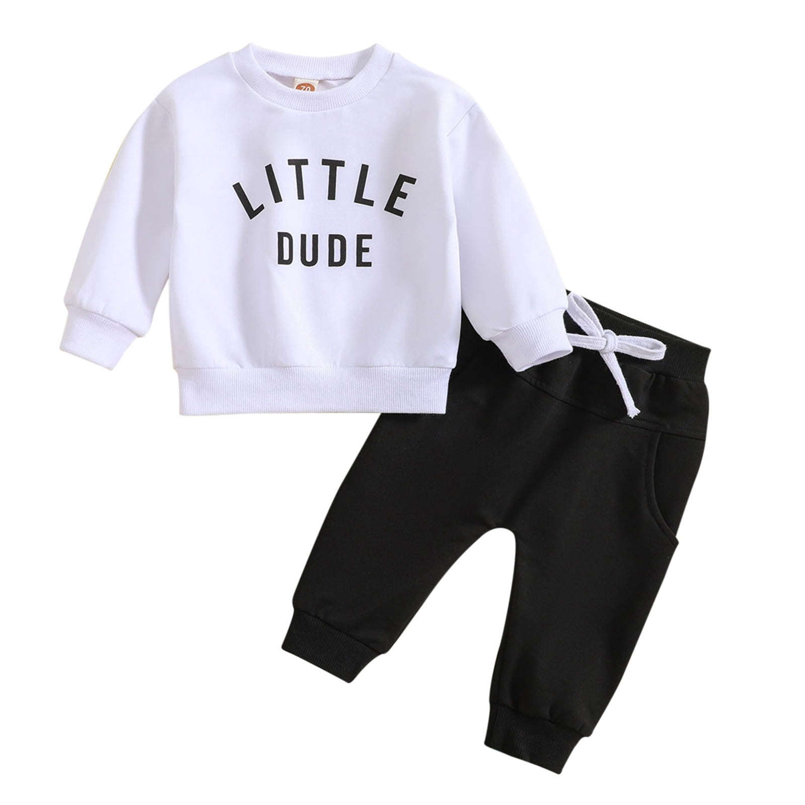 Hiiyo Boys Fall Clothes Sets Letter Print Pullover Sweatshirt + Pants Tracksuits