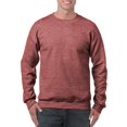 thumbnail image 1 of Gildan Mens Heavy Blend Crewneck Sweatshirt, M, Heather Sport Dark Maroon, 1 of 3