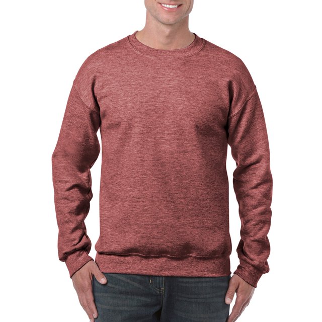 Gildan Mens Heavy Blend Crewneck Sweatshirt, M, Heather Sport Dark Maroon