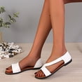 thumbnail image 4 of KIHOUT Summer Womens Sandals, Flat Fish Mouth Ladies Sandals Solid Color Open Toe Sandals, 4 of 6