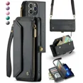 thumbnail image 2 of Long Crossbody Wallet Phone Case for IPhone 15 14 13 12 Pro Max Plus Promax Card Slot Holder Lanyard Leather Cover RJ, 2 of 7