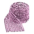 thumbnail image 3 of Unique Bargains 2 Yards Sew Stitch on Cone Spikes Studs, 12Rows Plastic Flat Back Spike Rivet Punk Trim Ribbon, Pink, 3 of 6