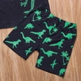 thumbnail image 3 of Faithtur Little Boy 2PCS Outfit Set Dinosaur Printed Top Short Loose Pants, 3 of 7