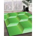 thumbnail image 3 of Ahgly Company Tapis d'Intérieur Lavable en Machine Carré Transitionnel Vert Émeraude, 6 Pieds Carré, 3 of 7
