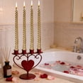 thumbnail image 4 of Electroplated Twisted Thread Candle Long Taper Candle for Romantic Wedding Decoration | Dripless Low-Fume Wax Candle for Dining Table Party Centerpiece | Indoor Home Decor Accessory, 4 of 6