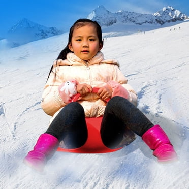 XZNGL Traîneaux de Neige pour Enfants et Adultes, Planche de Ski Portable en Plastique pour le Ski d'Hiver, Luge de Neige Durable avec Grande Poignée pour Enfants et Adultes, Planche sur Neige, Gazon et Sable