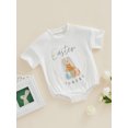thumbnail image 3 of Faithtur Combinaison de Pâques pour Bébé, Imprimé Lettre Rabbit Dessin Animé Manches Courtes Col Rond pour Garçons Filles, 0-18 Mois, 3 of 9