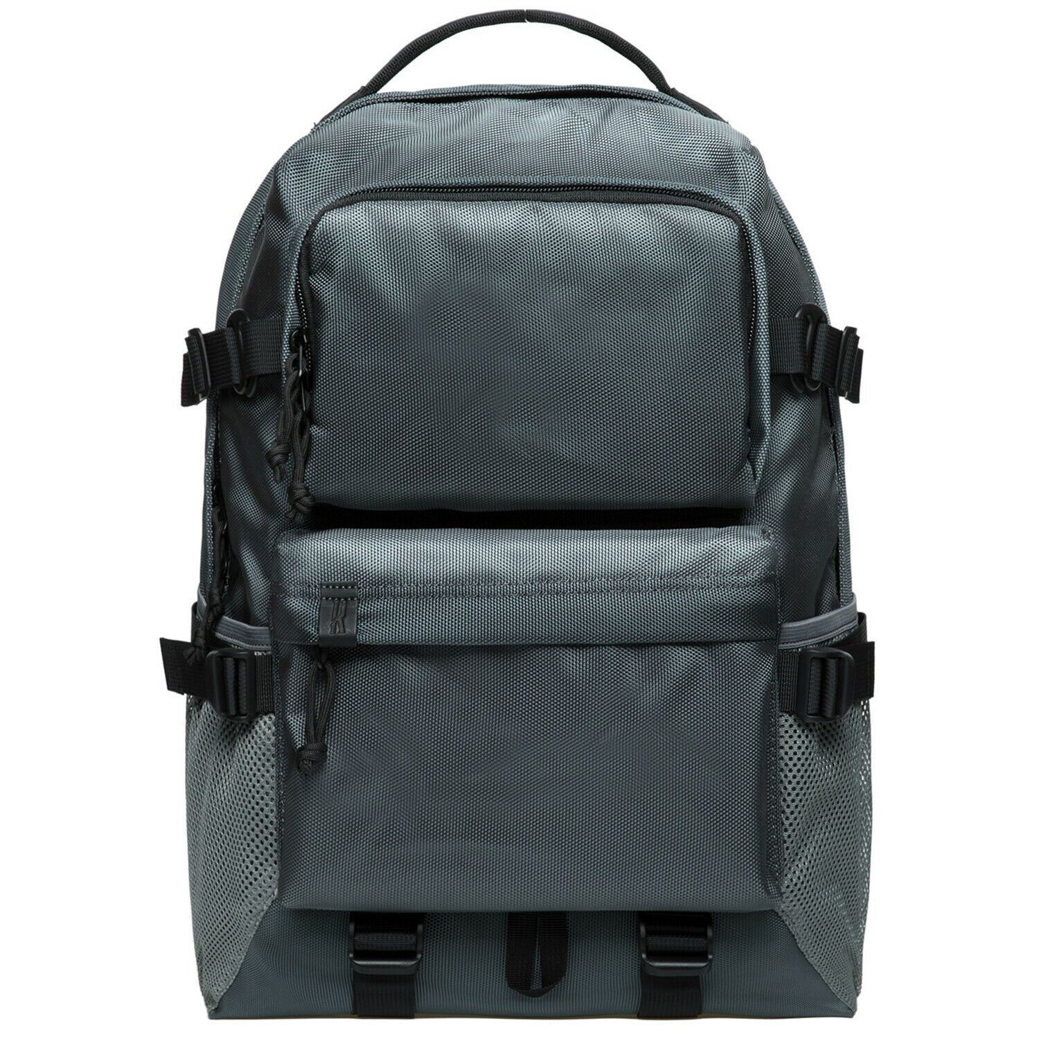 KAUKKO Vintage Casual polyster and Leather Rucksack Backpack (Nylon Grey)