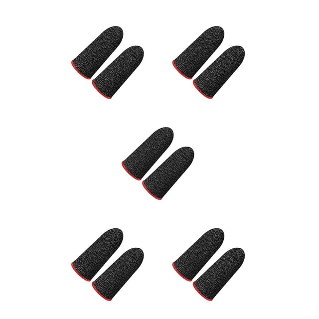 Redempat Finger Sleeves Professional Touch Screen Breathable Mobile Game Controllers Gaming Attachments for Cell Phones No.1 5Set