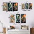 thumbnail image 4 of Designart "Mid Century Innovations Green and Orange II" Modern Midcentury Framed Wall Art Set Of 3 - Green Midcentury Frame Canvas Set For Living Room Decor, 4 of 6