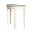 thumbnail image 1 of International Concepts Accents pour la Maison Table Demi-Lune en Bois Non Fini à 1 Tiroir, 1 of 6