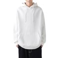 thumbnail image 1 of Innerwin Pullover Drawstring Mens Hoodies Sport Long Sleeve Casual Sweatshirt White L, 1 of 3