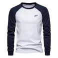 thumbnail image 1 of Birdeem Men Casual Solid Color Long Sleeve Round-Neck Blouses Shirts, 1 of 1