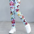 thumbnail image 4 of Kcodviy Enfants Filles Longueur Cheville Filles Survêtements Leggings Imprimé Fleur Classique Leggings Bébé Fille Pantalons Extensibles, 4 of 4