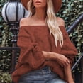 thumbnail image 2 of cfhntfmh Womens Oversized Sweater 2024 Fall Fashion Pullover Sweaters Cable Knit Thermal Solid Sweater Tops, 2 of 6