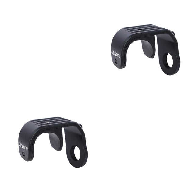 QualitChoice Patère de Fourche avant LP Type E Pliable Vélo Alliage d'Aluminium Boucle Fixe Crochet Modification de Cyclisme Pièces de Rechange Noir 2 Ensembles