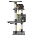 thumbnail image 1 of PawHut 46Inch Scratching Cat Tree Multi Level Activity Center Grey, 1 of 10