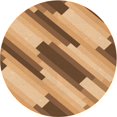 thumbnail image 1 of Ahgly Tapis Rond Lavable en Machine Intérieur Transitionnel Jaune Orange, 4 Pieds Rond, 1 of 7