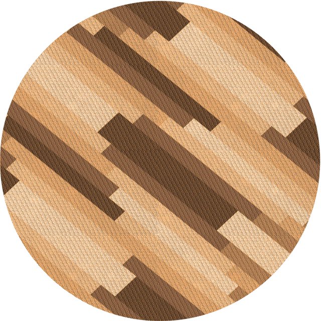 Ahgly Tapis Rond Lavable en Machine Intérieur Transitionnel Jaune Orange, 4 Pieds Rond