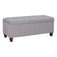 thumbnail image 1 of Riverbay Furniture Transitional Microfiber Shoe Storage Ottoman in Gray, 1 of 15