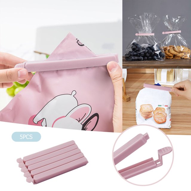 Oleegame 1PC 5PC Sealing Clip Snack Preservation Clip Tea Milk Powder Kitchen Food Bag Sealing Clip Plastic Food Clip T