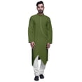 thumbnail image 1 of Atasi Solid Button Down Kurta For Boys Asymmetric Long Sleeve Kurta For Men, 1 of 4