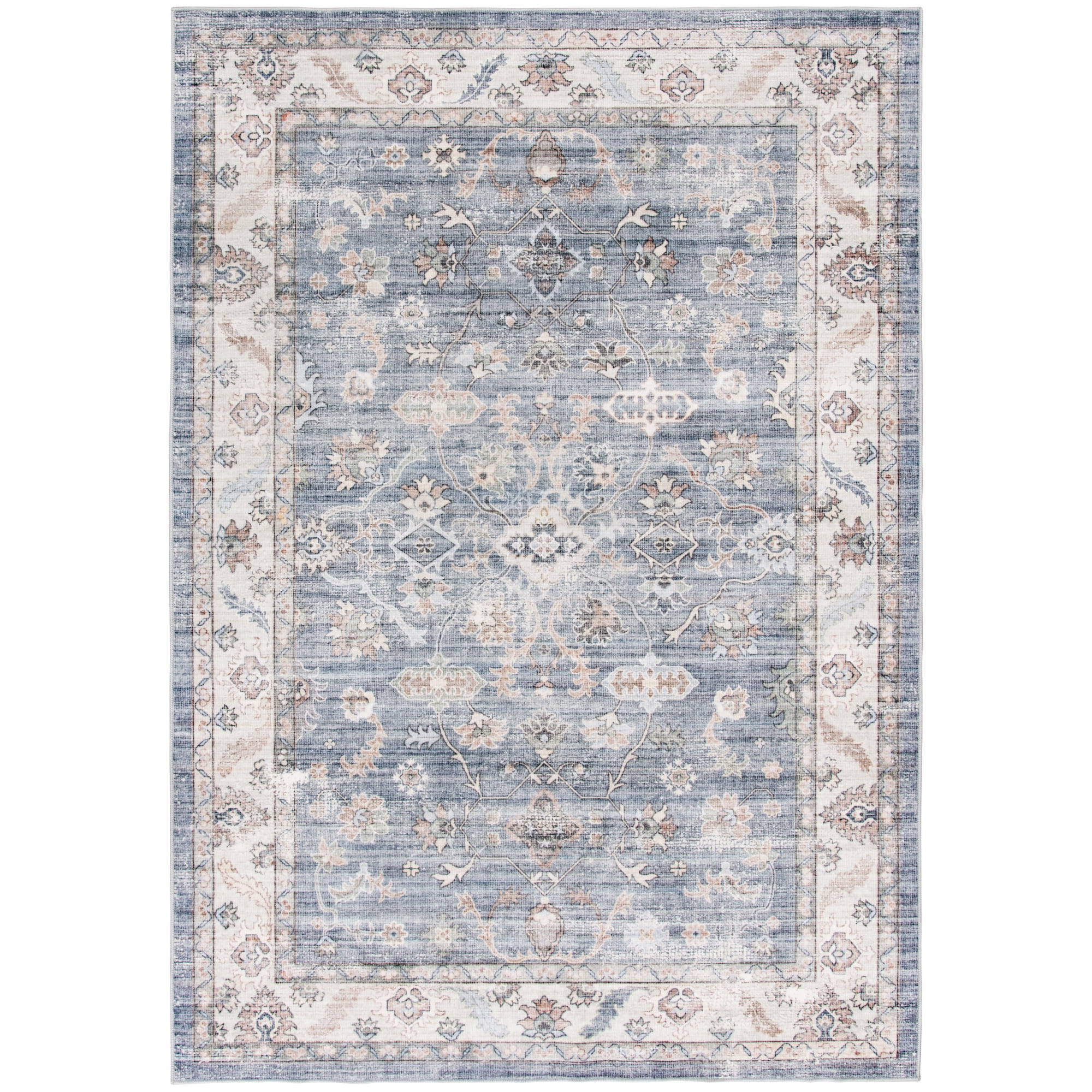 Tapis d'intérieur en peluche Better Homes & Gardens Classic Medallion à motifs géométriques et floraux, 152 x 213 cm, recommandé pour le salon, la salle à manger et la chambre.