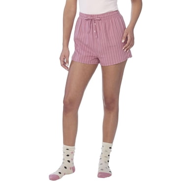 Secret Sleep Flannelette Pinstripe Shorts-Online exclusive