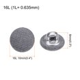 thumbnail image 2 of Unique Bargains 10pcs 16L Fabric Cloth Covered Button 10mm Round Metal Shank Sewing Buttons for Suits Dress Blouses, Grey, 2 of 5