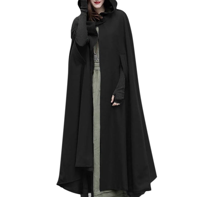 Women Trench Coat Open Front Cardigan Jacket Coat Cape Cloak Poncho Plus