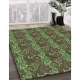 thumbnail image 3 of Ahgly Company Tapis d'Intérieur Lavable en Machine Carré Vert Transitionnel Oignon Vert, 7 Pieds Carré, 3 of 7