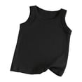 thumbnail image 2 of MKOSPLRT Running Tank Tops for Kids Toddler Boys Girls Crew Neck Ribbed Trim Tanks Sleeveless Solid Lounge Tshirts Comzy Workout Tanks, 2 of 5