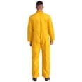 thumbnail image 2 of CHICTRY Mens Work Overalls Long Sleeve Button Up Coveralls Mechanic Uniforms One Piece Jumpsuit Yellow S, 2 of 5