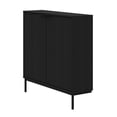 thumbnail image 2 of Nexera Slim 2-Door Storage Accent Cabinet, Black, 2 of 9