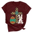 thumbnail image 2 of Économies de Printemps! CEHVOM Chemises de Pâques pour Femmes 2024, Hauts de Pâques Amples Grande Taille, T-Shirt Graphique Joyeuses Pâques à Manches Courtes Col Rond, T-Shirt Enseignant de Pâques, T-Shirt Lapin de Pâques pour Femmes, 2 of 3