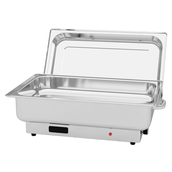 9QT Commercial Electric Chafing Dish Buffet Set, 400W Stainless Steel Food Warmer with a Full-Size Pan Digital Temp Display & Rotary Knob Control, for Catering, Party, Home Serving