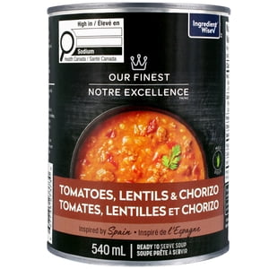Our Finest Tomatoes, Lentils & Chorizo prêt à servir soupe