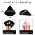 thumbnail image 3 of 6Pcs Velour Triangle Powder Puff,Soft Pure Cotton Face Makeup Sponge Powder Puffs,Loose Powder Cosmetic Foundation Mineral Powder Wet Dry-Black, 3 of 5