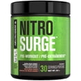 thumbnail image 1 of NITROSURGE Pre Workout Supplement - Endless Energy, Instant Strength Gains, Clear Focus, Intense Pumps - Nitric Oxide Booster & Preworkout Powder with Beta Alanine - 30 Servings, Sour Peach Rings, 1 of 9