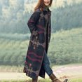 thumbnail image 2 of IROINID Manteau Anorak Long pour Femme, Col à Revers, Imprimé, Manches Longues, Haut Chaud, Doudoune, Chemise Léopard d'Hiver, Manteau Confortable, Noir, 2 of 7