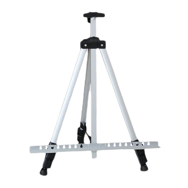 KLKCMS Collapsible Display Easel Tripod Stand Durable Non Slip Folding Tripod for Shows Argent