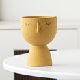 thumbnail image 4 of Ceramic Planter Pot Small Desktop Flower Planter Ceramic Plant Pot Abstract Flower Pot, 4 of 9